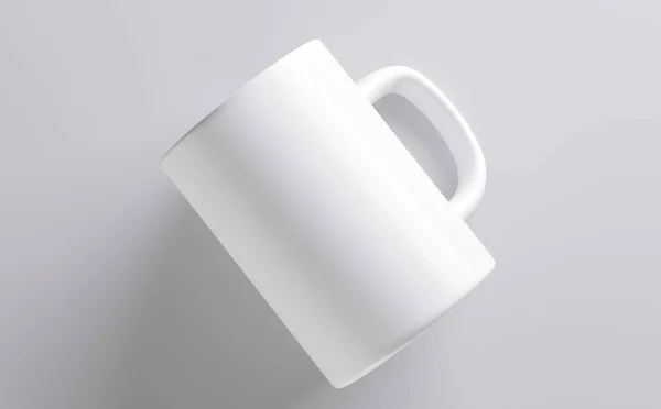 Макет Кружки White Coffee Cup — стоковое фото