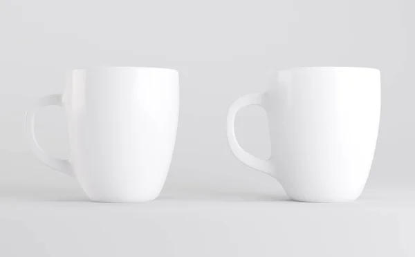 Макет Кружки White Coffee Cup — стоковое фото
