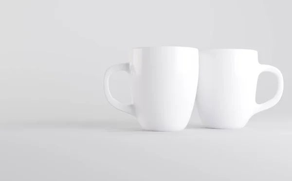 White Coffee Mug Cup Mockup Illustration — 스톡 사진