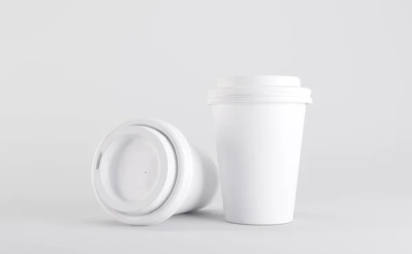 Beyaz Kahve Kupası Model Görüntü — Stok fotoğraf
