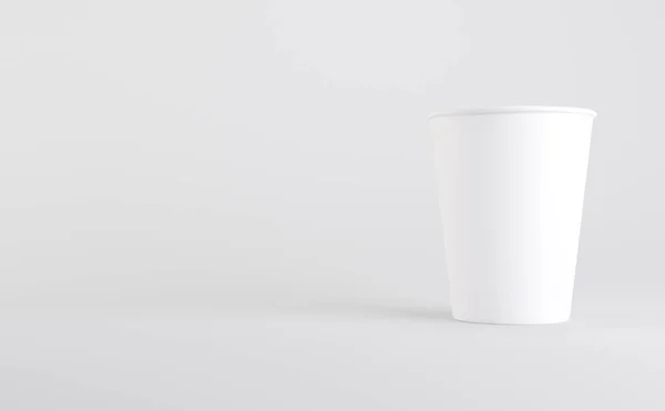 Taça Café Branco Mockup Ilustração — Fotografia de Stock