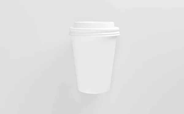 Vit Kaffekopp Mockup Illustration — Stockfoto