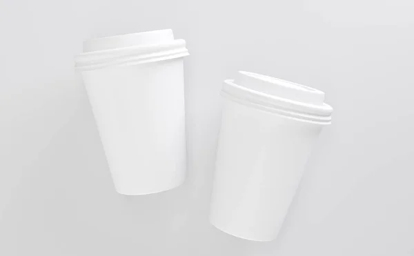Taça Café Branco Mockup Ilustração — Fotografia de Stock