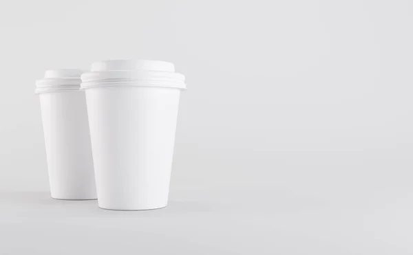 White Coffee Cup Mockup Illustration — Stock Photo, Image