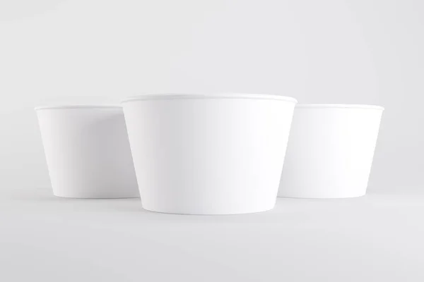 Ice Cream Paper Cup Mockup 3Dillustration — 스톡 사진