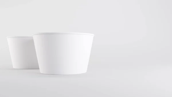 Ice Cream Paper Cup Mockup 3Dillustratie — Stockfoto