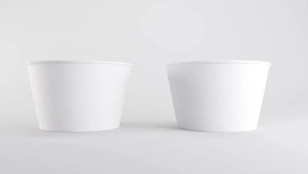 Ice Cream Paper Cup Mockup 3Dillusztráció — Stock Fotó