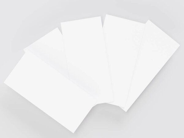 DL Flyer Mockup 3D Illustration