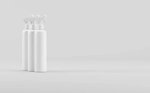 Beyaz Kozmetik Tetik Sprey Şişe Model Görüntü — Stok fotoğraf