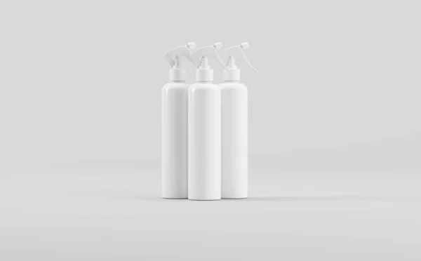 Beyaz Kozmetik Tetik Sprey Şişe Model Görüntü — Stok fotoğraf