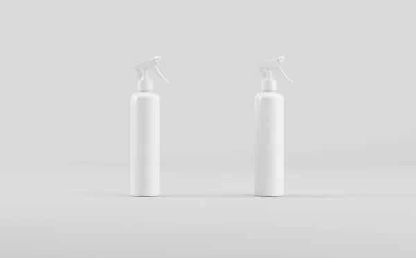 White Cosmetic Trigger Spray Mockup Butelki Ilustracja — Zdjęcie stockowe