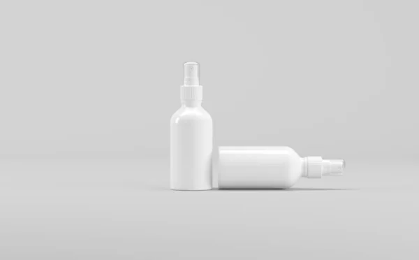Vit Plast Sprayflaska Mockup Illustration — Stockfoto