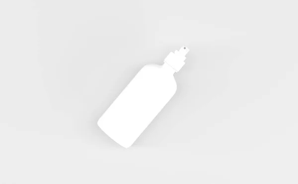 Fehér Műanyag Palack Adagoló Folyékony Szappan Sampon Kozmetikai Mockup Illusztráció — Stock Fotó