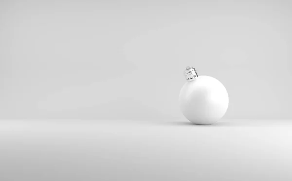 Bianco Opaco Palle Natale Mockup Illustrazione — Foto Stock