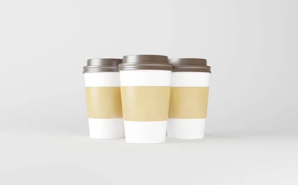 Witte Koffiebeker Mockup Illustratie — Stockfoto