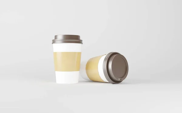 Weiße Kaffeetasse Mockup Illustration — Stockfoto