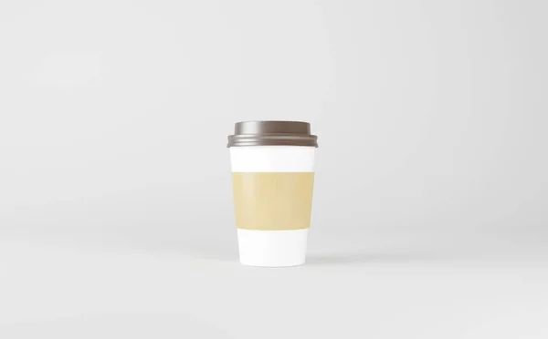 White Coffee Cup Mockup Illustration — стокове фото