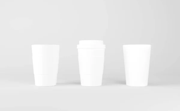 Witte Koffiebeker Mockup Illustratie — Stockfoto