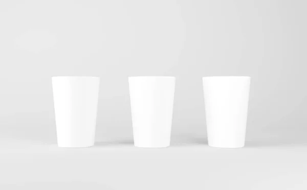 白咖啡杯模拟3D解说 — 图库照片