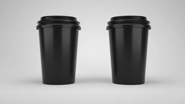 Black Paper Coffee Cup Illusztráció — Stock Fotó