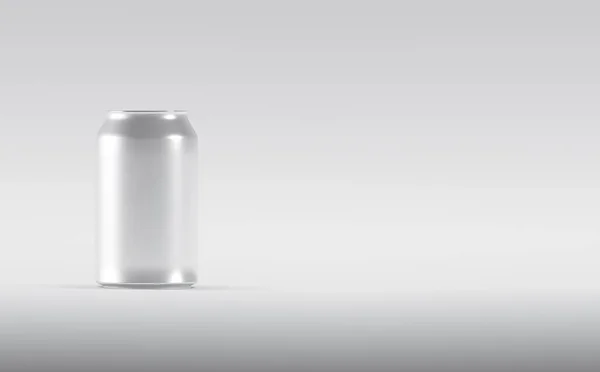 Alumínio Refrigerante Cerveja Latas Mockup Ilustração — Fotografia de Stock