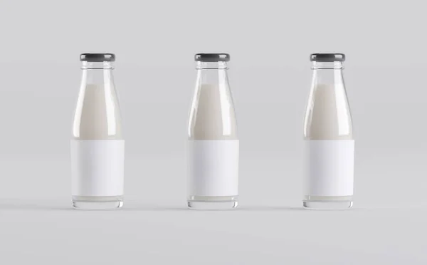 stock image Milk Bottles Mockup 3D Illustration