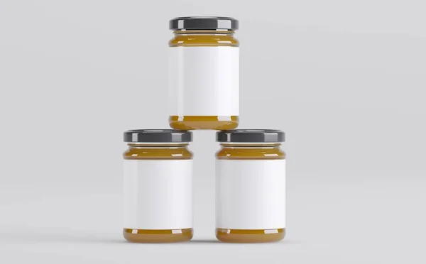 Honey Jars Mockup Illustratie — Stockfoto