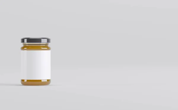 Honey Jar Mockup Kuvitus — kuvapankkivalokuva