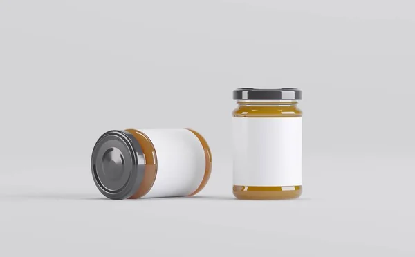 Honey Jar Mockup Ilustración —  Fotos de Stock