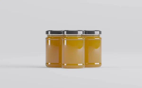 Μέλι Jar Mockup Εικονογράφηση — Φωτογραφία Αρχείου