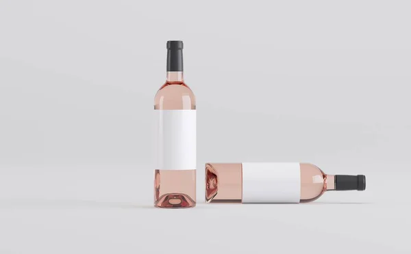 酒瓶模型3D解说 — 图库照片