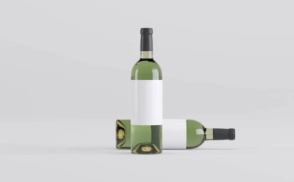 Wine Bottles Mockup Illustration — Stock Photo, Image