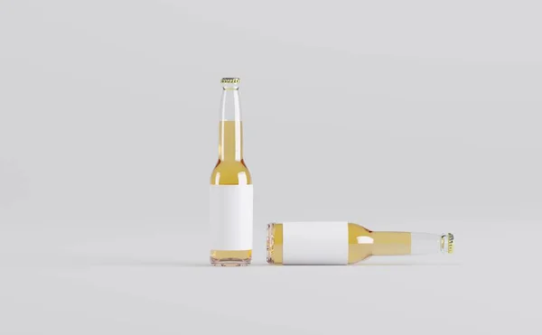 Пивные Бутылки Mockup Illustration — стоковое фото