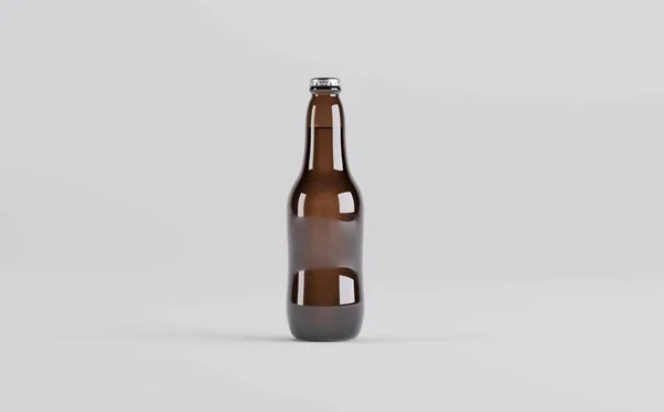 Μπουκάλια Μπύρας Εικονογράφηση Mockup — Φωτογραφία Αρχείου