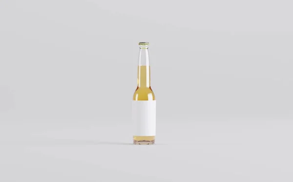 Bottiglie Birra Mockup Illustrazione — Foto Stock