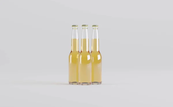 Penggambaran Mockup Botol Bir — Stok Foto