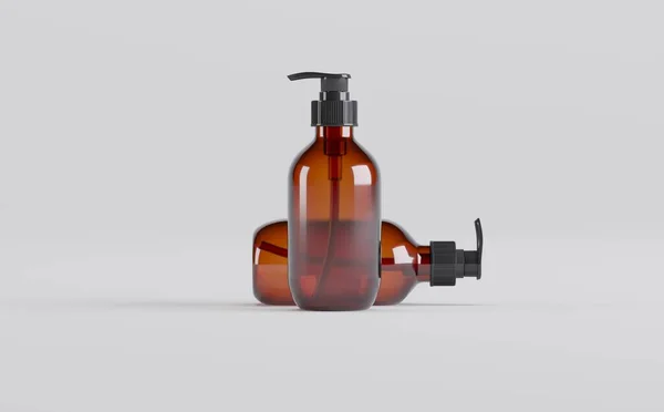 Ilustrace Amber Bottle Mockup — Stock fotografie