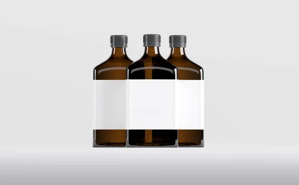 Gyógyszerészeti Alkohol Palack Mockup Illusztráció — Stock Fotó