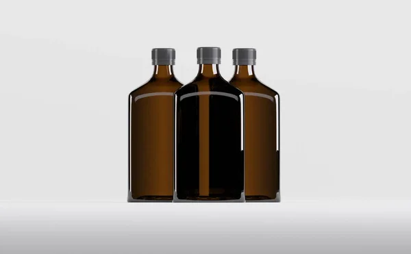 Farmaceutyczna Mockup Butelki Alkoholu Ilustracja — Zdjęcie stockowe