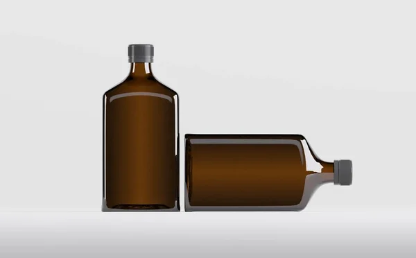 Ilustración Farmacéutica Maqueta Botella Del Alcohol — Foto de Stock