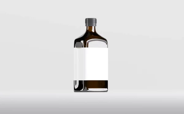 医薬品アルコールボトルモックアップ3Dイラスト — ストック写真