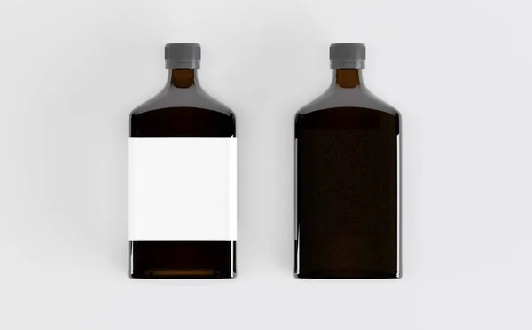 Farmaceutische Alcoholfles Mockup Illustratie — Stockfoto