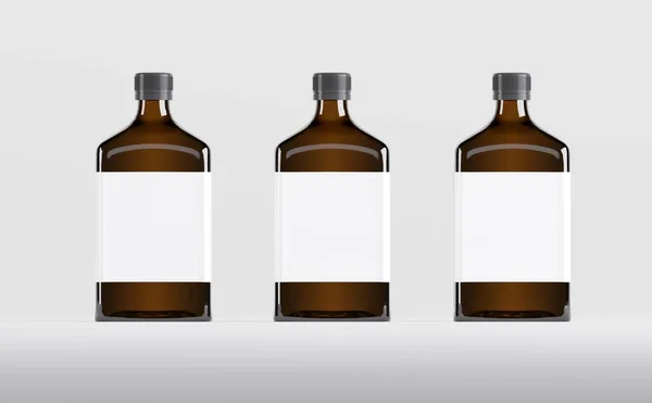 Farmaceutisk Alkoholflaska Mockup Illustration — Stockfoto