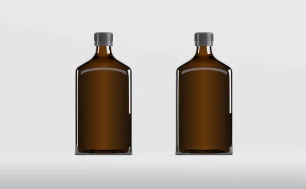 Farmaceutisk Alkoholflaska Mockup Illustration — Stockfoto