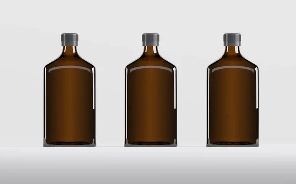 Pharmaceutical Alcohol Bottle Mockup Illustration — Stock Photo, Image