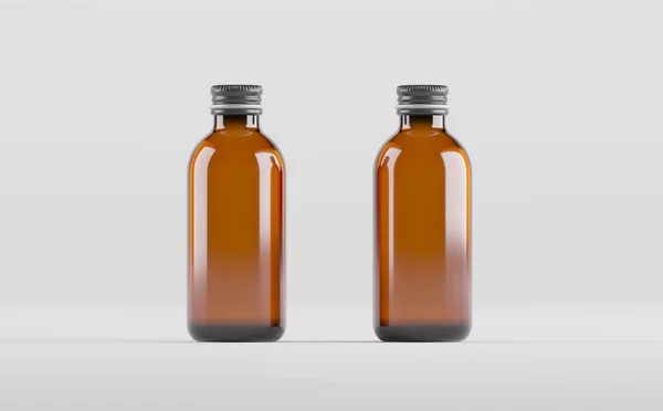 Amber Şişe Model 3D Görüntü