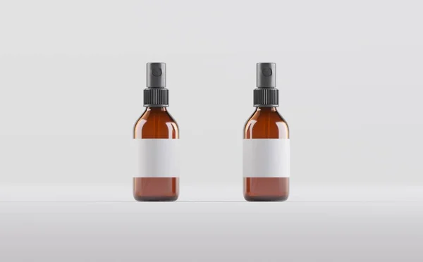 Amber Glass Sprey Şişe Model 3D Görüntü