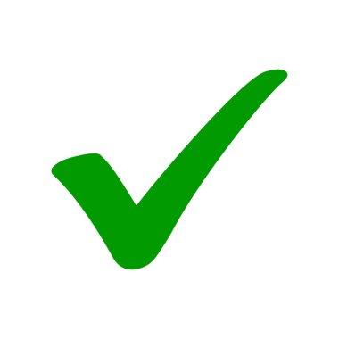 Yeşil işaret ve kırmızı haç simgesi. Pozitif ve negatif seçim sembolü. Uygulama düğmesi vektörünü imzala. hisse illüstrasyonu