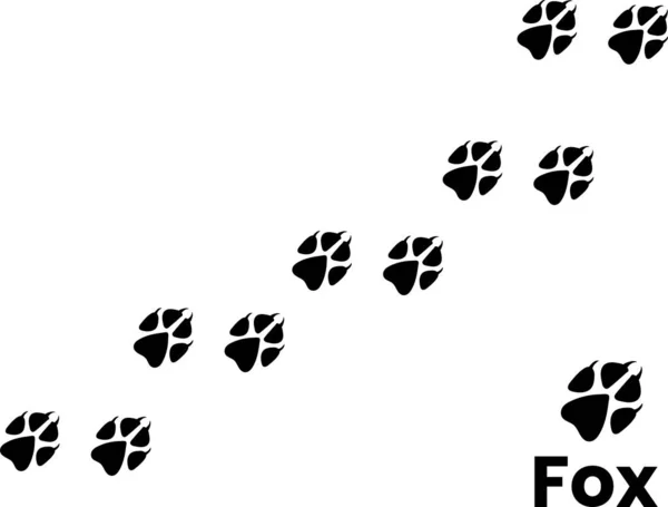 Tilki pençesi ayak izi ikonu. Ağ için tilki pençesi ayak izi vektör simgesinin basit çizimi