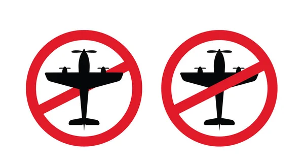 Летать Белом Фоне Запретить Вектор Знака — стоковый вектор